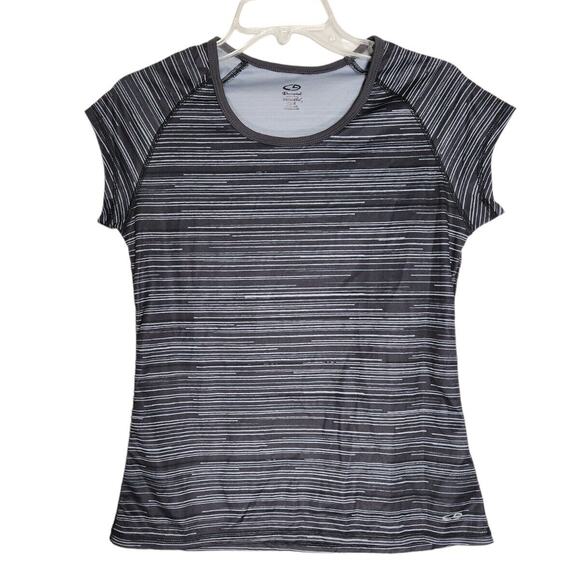 Champion DuoDry Womens Grey Short Sleeve Activewear Top Size Medium - Picture 1 of 3